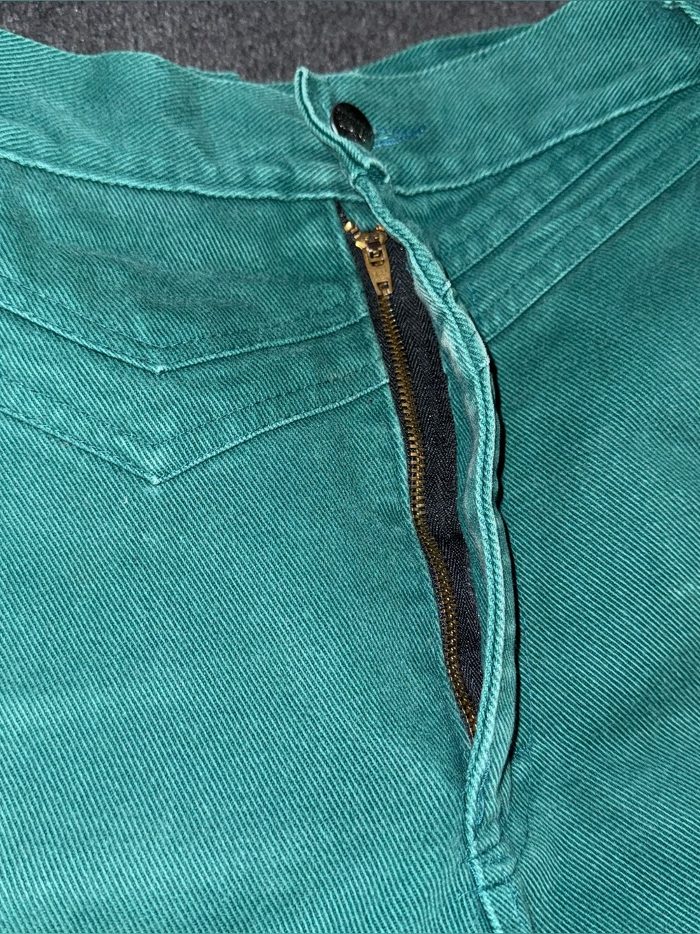VTG 80s 90s RoughRider Circle T Green High Rise Wedgie Cowgirl Jeans Sz 30 USA - Picture 6 of 12